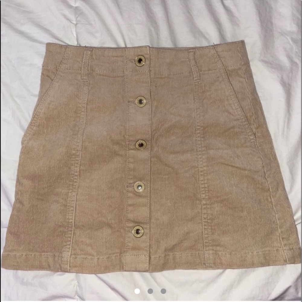 Forever 21 tan corduroy skirt